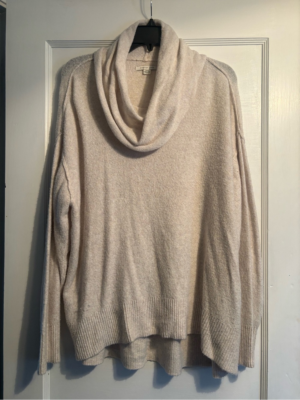American Eagle Outfitters Soft Cowl Turtleneck Sweater - Cream